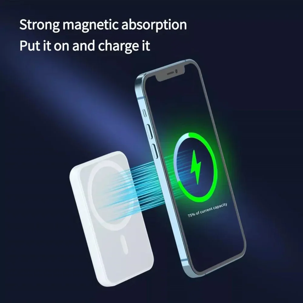 5000mAh Ultra-Thin Magnetic Wireless Power Bank - Image 8
