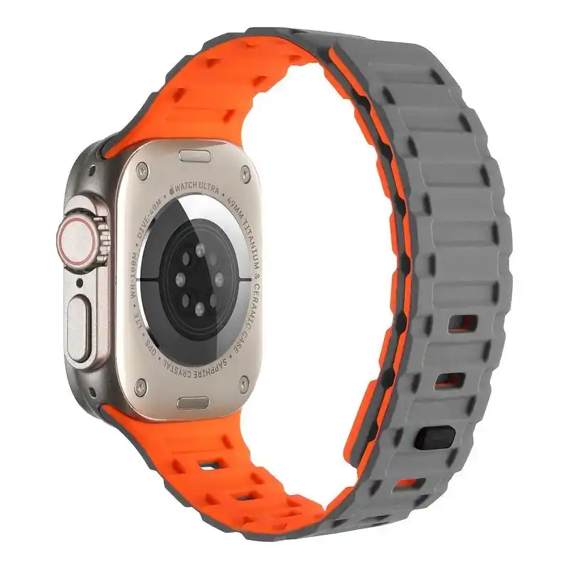 Premium Dual Silicone Magnetic Straps for Apple iWatch (42-49mm) - Image 18