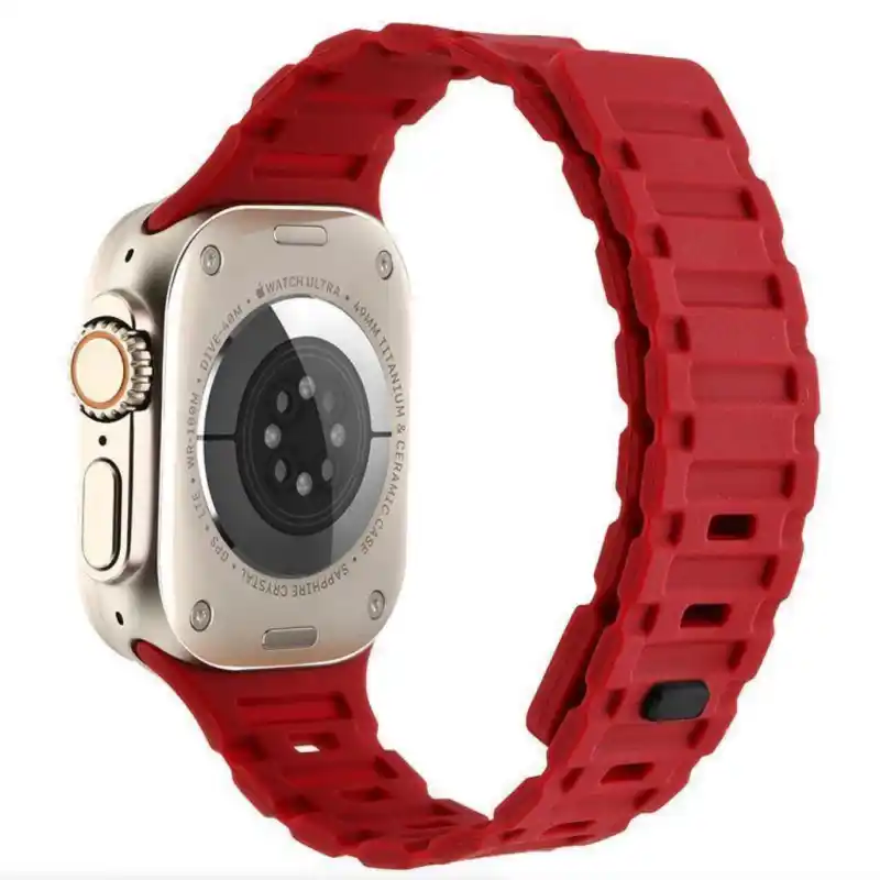 Premium Dual Silicone Magnetic Straps for Apple iWatch (42-49mm) - Image 23