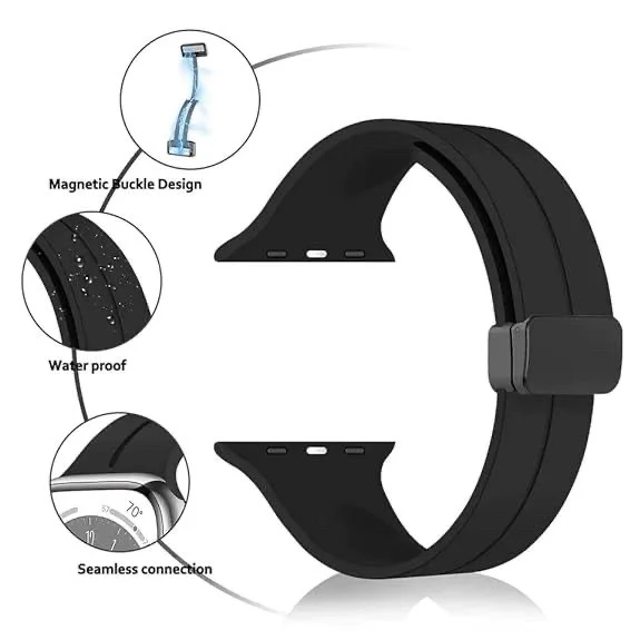 Premium Magnet Lock Strap - 42-49mm for iWatch Series 1-10, Ultra - Image 12